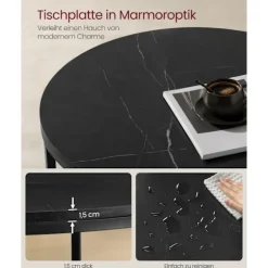 Rootz Sofabord - Stuebord - Moderne Bord - Spånplade og hærdet glas - Stålstel - Justerbare fødder - 65cm x 46cm - 9,5kg - 30kg Kapacitet