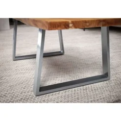 Rootz Sofabord - Stuebord - Sofabord - Massivt akacietræ - Håndlavet - Unikt design - Justerbar højde - 120cm x 60cm x 46cm