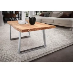 Rootz Sofabord - Stuebord - Sofabord - Massivt akacietræ - Håndlavet - Unikt design - Justerbar højde - 120cm x 60cm x 46cm