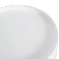 Rootz Sofabord Med Skuffe - Sidebord - Rundt - Scandi Design - Beskyttelseskant - Træ - Hvid - Ø38 x H45 cm