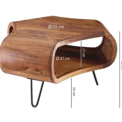 Rootz sofabord træ - moderne træ sofaborde - træ - brun - 55 x 38 x 55 cm