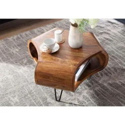 Rootz sofabord træ - moderne træ sofaborde - træ - brun - 55 x 38 x 55 cm