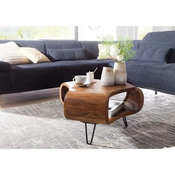 Rootz sofabord træ - moderne træ sofaborde - træ - brun - 55 x 38 x 55 cm