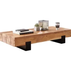 Rootz Sofabord Træ - Stuebord - Sofaborde Brun - Metalstel - 130 x 25 x 59 cm
