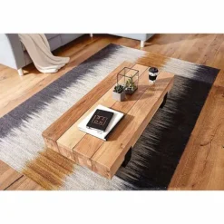Rootz Sofabord Træ - Stuebord - Sofaborde Brun - Metalstel - 130 x 25 x 59 cm