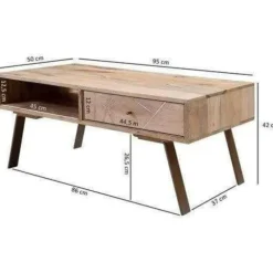 Rootz Sofabord Træ - Træ Sofaborde - Stuebord - 95 x 42 x 50 cm