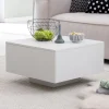 Rootz sofabord træ 60 x 60 x 35,5 cm spånplade - Sofabord Sofabord Moderne - Sidebord Firkantet Hvid - Design sofabord loungebord - Hvidt sofabord stu | Fyndiq