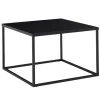 Rootz sofabord 60x60x40 cm metal stuebord industriel sort - Firkantet sofabord - Loungebord sofabord stål - Firkantet sidebord