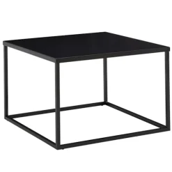 Rootz sofabord 60x60x40 cm metal stuebord industriel sort - Firkantet sofabord - Loungebord sofabord stål - Firkantet sidebord