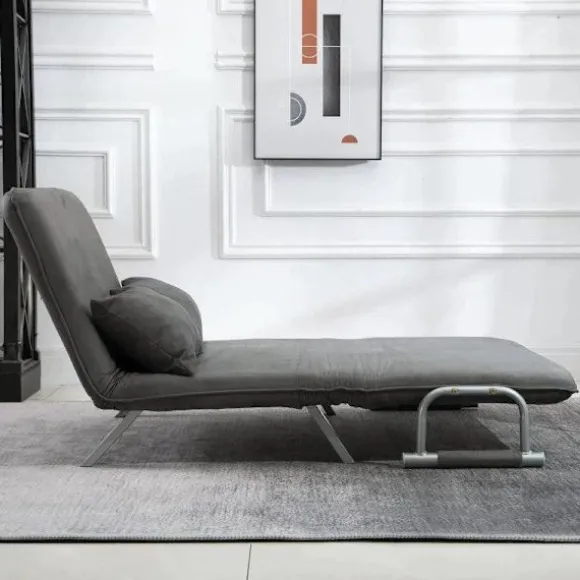 Rootz Sovesofa - Dobbeltsofa - Lænestolsseng - Gæsteseng - Sammenklappelig seng - Grå - 105 x 80 x 78 cm