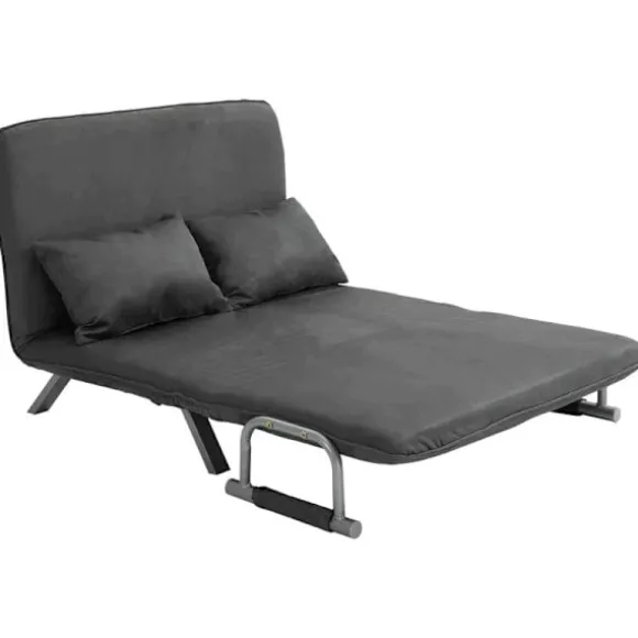 Rootz Sovesofa - Dobbeltsofa - Lænestolsseng - Gæsteseng - Sammenklappelig seng - Grå - 105 x 80 x 78 cm