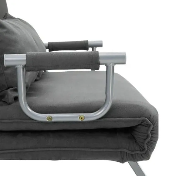 Rootz Sovesofa - Dobbeltsofa - Lænestolsseng - Gæsteseng - Sammenklappelig seng - Grå - 105 x 80 x 78 cm