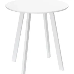Rootz Spisebord - Køkkenbord - Til 2 personer - Højglans overflade - Med bordfødder - Hvid - 72 x 72 x 75cm