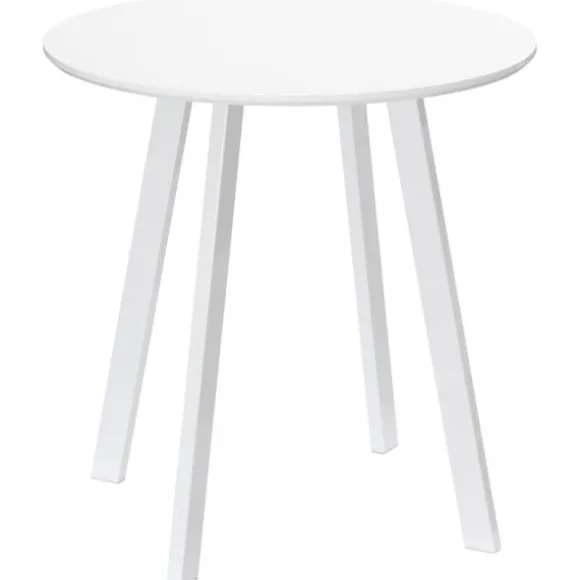 Rootz Spisebord - Køkkenbord - Til 2 personer - Højglans overflade - Med bordfødder - Hvid - 72 x 72 x 75cm