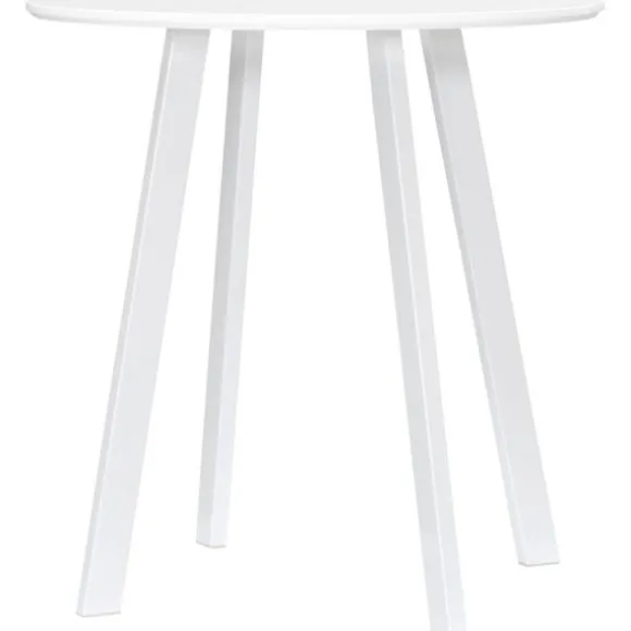 Rootz Spisebord - Køkkenbord - Til 2 personer - Højglans overflade - Med bordfødder - Hvid - 72 x 72 x 75cm