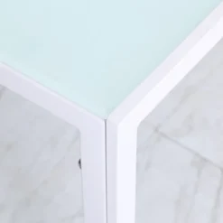 Rootz spisebord - køkkenbord - stort bord - moderne, holdbart, sæder til 4, robust og elegant - 120 cm x 60 cm x 75 cm - Hvid