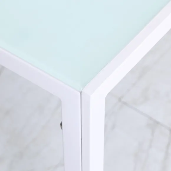 Rootz spisebord - køkkenbord - stort bord - moderne, holdbart, sæder til 4, robust og elegant - 120 cm x 60 cm x 75 cm - Hvid