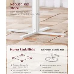 Rootz spisebord - køkkenbord - hvidt bord - Robust design - 80 cm D x 74,8 cm h