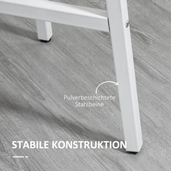 Rootz spisebord - rundt køkkenbord - moderne stil - træbordplade - robuste metalben - 80 cm x 76 cm - naturligt træ og hvid