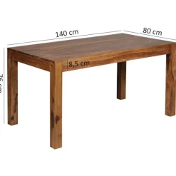 Rootz Spisebord - Spisebord - Massivt træ - 140 x 80 cm - Brun - - Håndlavet - FSC