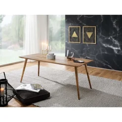 Rootz spisebord 120 x 60 x 76 cm Sheesham rustikt massivt træ - Design landsted spisebord - Bord til spisestue rektangulært - 4 - 6 personer