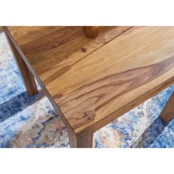 Rootz spisebord massivt træ sheesham 80 cm spisebord træbord design køkkenbord i landlig stil mørkebrun