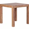 Rootz spisebord massivt træ akacie 80 cm spisebord træbord design køkkenbord landlig mørk brun