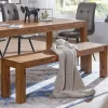 Rootz spisestuebænk - massivt træ - - spisestuebænk - 160 x 35 cm - brun