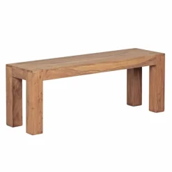Rootz spisestuebænk massiv træ akacie 120 x 45 x 35 cm træbænk naturprodukt Køkkenbænk i landlig stil