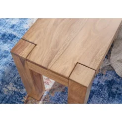 Rootz spisestuebænk massiv træ akacie 140 x 45 x 35 cm træbænk naturprodukt Køkkenbænk i landlig stil