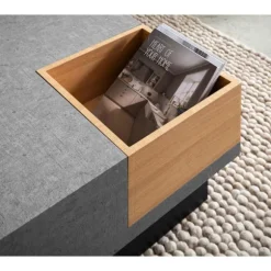 Rootz Square Sofabord - Moderne sofabord - Stilfuld stuebord - Rigelig opbevaring - 65 cm x 65 cm x 40 cm