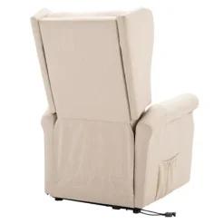 Rootz Stand-up Chair - Fjernbetjeningsstol - Tv Stol - Linned + Træ + Skum - Creme - 72,5 X 94 X 109 Cm
