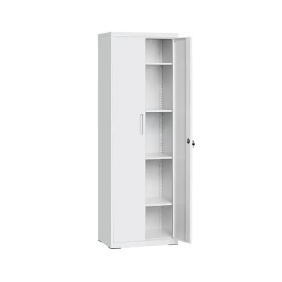 Rootz Steel Opbevaringsskab - Højt skab - Grå - Organizerhylde - 40cm x 60cm x 180cm - Metal - 30,9kg - 25kg Kapacitet - Montering påkrævet