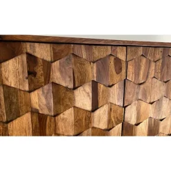 Rootz Stilfuld industriel skænk - Loft Design Sideskab - Geometrisk opbevaringsenhed - Håndlavet unikt stykke - 175 cm x 70 cm x 40 cm
