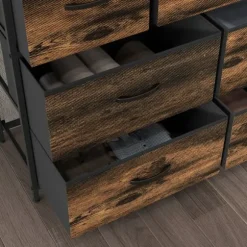Rootz stofskuffekiste - Skænk - Organiseringsmøbler - Melaminbelagt top - Stabil stålramme - 98cm x 29cm x 85cm