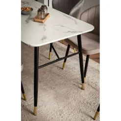 Rootz Stor spisebord - Moderne spisebord - Marmor Look Bord - Sæder 8 personer - 180 cm x 90 cm x 76 cm