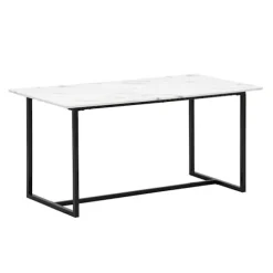 Rootz Stor spisebord - moderne design - marmorudseende - Sæder 8 - Robust metalramme - 160 cm x 80 cm x 76 cm