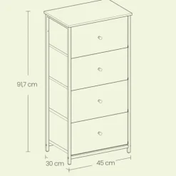 Rootz Storage Cabinet - Arrangør - Skuffe Unit - Holdable Design - 30 cm x 45 cm x 91,7 cm