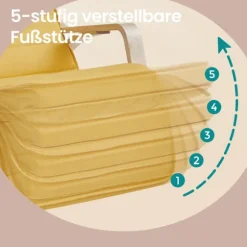 Rootz Swingstol - Rockende lænestole - Løbstole - 5 -trins justerbar fodstøtte - Birch Wood - 121,5 cm x 67 cm x 84 cm
