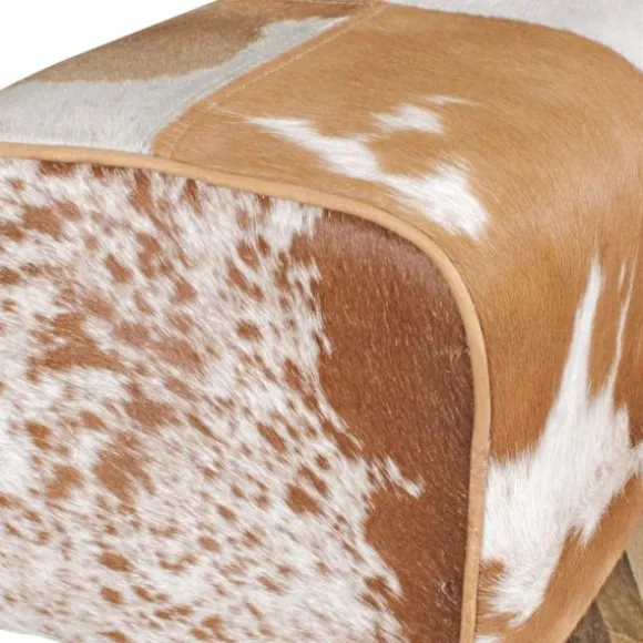 Rootz Taburet - Taburet - Puf - Fodskammel - Gedeskind - Mango Træ - Brun/Hvid - Springbok