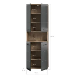 Rootz Tall Cabinet - Opbevaringsskab - Arrangør - Rigelig opbevaring - 60x185x30 cm