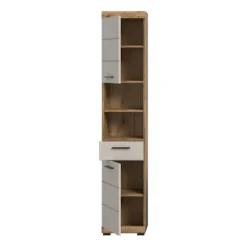 Rootz Tall Cabinet - Opbevaringsenhed - Organisering af reoler - Holdbar MDF -brown - 37x191x31 cm