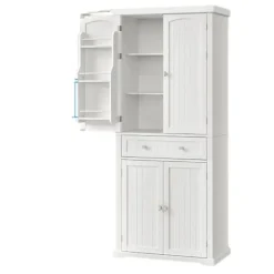 Rootz Tall Kitchen Skab - Spisestueskab - Opbevaringsløsning - Justerbare hylder - 40 x 76 x 182,1 cm