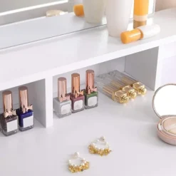 Rootz Toiletbord - Sminkebord - Makeup skrivebord - Spånplade med melaminbelægning - Anti-tip funktion - Nem montering - Vægmonteres - 80 cm x 40 cm x | Fyndiq