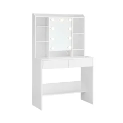 Rootz Toiletbord - Vaskebord - Makeup Skrivebord - Spånplademateriale - Rummelig opbevaring - Nem montering - Anti-tip funktion - Cloud White - 40 cm | Fyndiq