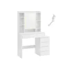 Rootz Toiletbord med LED-belysning - Sminkebord - Makeupbord - Moderne design - Cloud White - 120cm x 40cm x 75cm