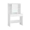 Rootz Toiletbord med spejl - Sminkebord - Makeupbord - Spånplade - 40 cm x 90 cm x 144,7 cm - Cloud White - 32,3 kg