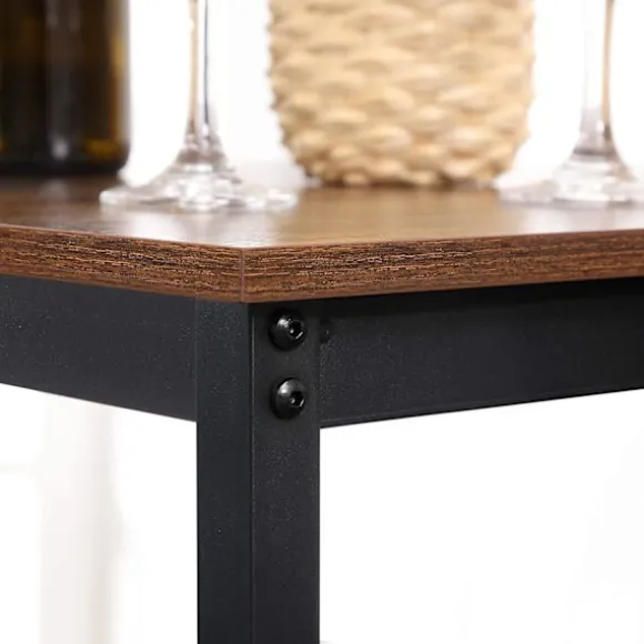 Rootz Træbarbord - Vintage køkkenbord - Køkkenbarborde - Højt skrivebord - Industrielt - Træ & Metal - 60 x 60 x 90 cm