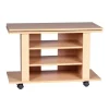 Rootz TV HiFi Bænk Bøg TV-stander, drejelig og rullebar 75 x 38 x 51 cm
