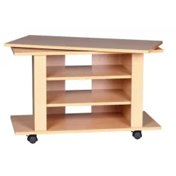 Rootz TV HiFi Bænk Bøg TV-stander, drejelig og rullebar 75 x 38 x 51 cm